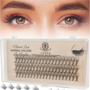 KĘPKI RZĘSY EYELASH Lewer Los Angeles Normal VOLUME 8mm NATURALNE JEDWABNE