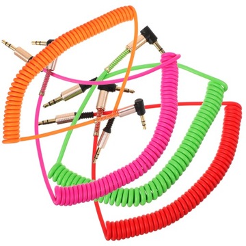 AKCESORIA SAMOCHODOWE SPRĘŻYNA KABEL AUDIO KĄT PROSTY