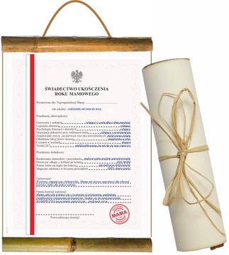 DYPLOM prezent na DZIEŃ MATKI OJCA świadectwo dla mamy ŻYCZENIA mamie MAMA