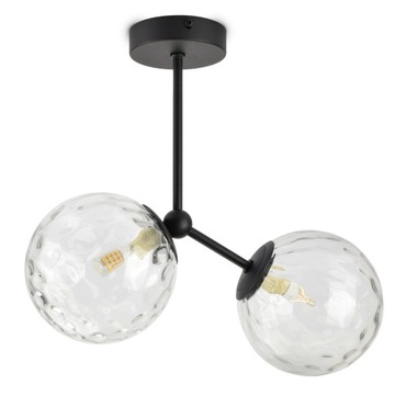 Lampa Wisząca Sufitowa Plafon Żyrandol Szklane Kule - D2 Texture LED G9