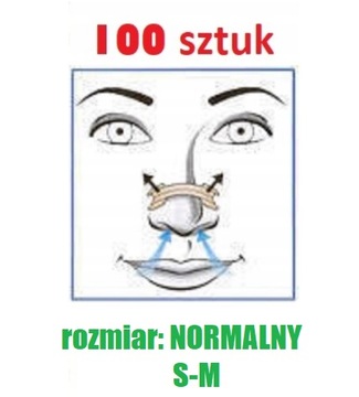 (SILNE) PLASTRY NA NOS DLA SPORTOWCÓW [100szt] *Bardzo Mocne* (ODDYCHANIE)