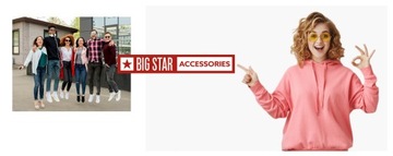 PASEK parciany DAMSKI BIG STAR do spodni czarny + ETUI 85/100cm