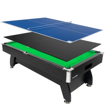 Stół bilardowy SOLIDNY 8 ft mocny zestaw NAKŁADKA JADLANA PING-PONG Thunder