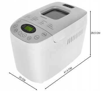 Automat do chleba Wypiekacz 15 PROGRAMÓW 2 MIESZADŁA SmartBake 850W MENU PL