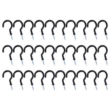 Черный потолочный крючок Крючки для чашек ввинчивающиеся 30 шт.