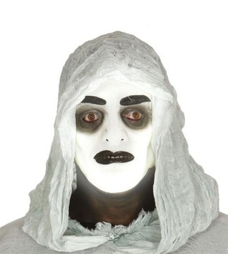 MASKA BIAŁA DUCH ZJAWA FLUORESCENCYJNA HALLOWEEN