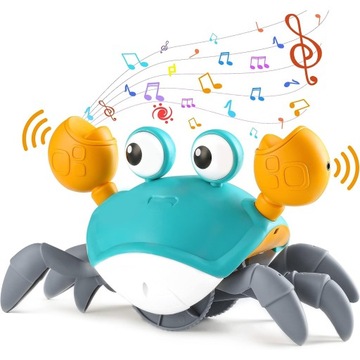 PEŁZAJĄCY KRAB INTERAKTYWNY DŹWIĘK AKUMULATOR LED
