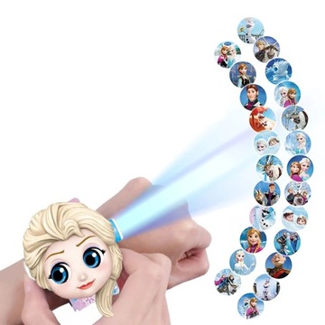 Часы-проектор FROZEN ELSA FROZEN Цифровой светодиодный 3D-проектор