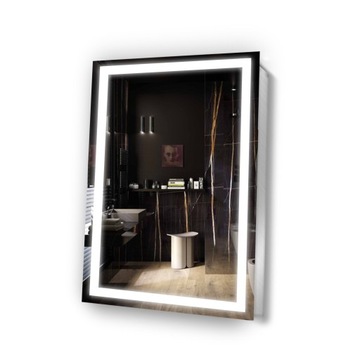 ЗЕРКАЛО СВЕТОДИОДНОЕ 70х90, ВЫКЛЮЧАТЕЛЬ С ПОДСВЕТКОЙ В ВАННОЙ