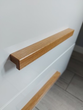 Ручка мебельная деревянная, дуб ELKA, длина 224мм, размер. 192мм ПОЛЬСКИЙ ИЗДЕЛИЕ