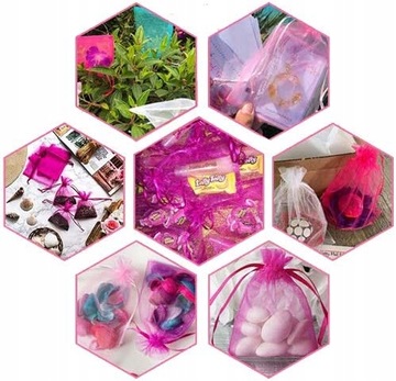 50 пакетов из органзы СВАДЬБА СВАДЕБНОЕ ПРИЧИНЕНИЕ белые подарочные пакеты 9х12см