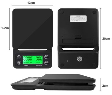 WAGA DO KAWY draVires precyzyjna ze stoperem LCD do 5KG !
