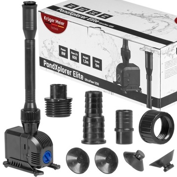 POTĘŻNA FONTANNA 3W1 DO OCZKA WODNEGO CISZA CZYSTOŚĆ I 4 RÓŻNE STRUMIENIE