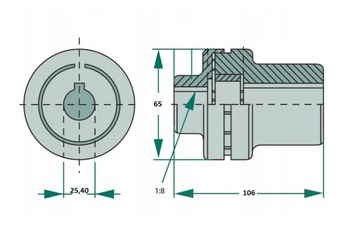 МУФТА НАСОСА ДВИГАТЕЛЯ GR2 2,2–7,0 кВт ВАЛ 25 мм