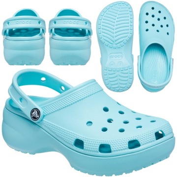 CROCS DAMSKIE CHODAKI PIANKOWE KLAPKI LEKKIE BUTY NA PLATFORMIE r. 38/39