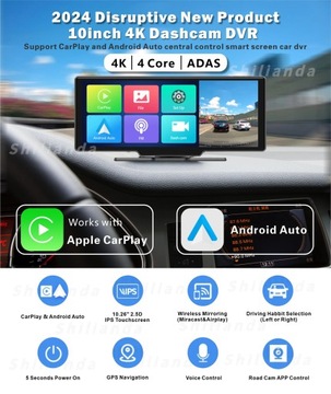 Горячий продавец 4K 10-дюймовый портативный монитор камеры ADAS Carplay