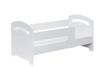 Łóżko dziecięce GUCIO 140x70 + materac kokos białe