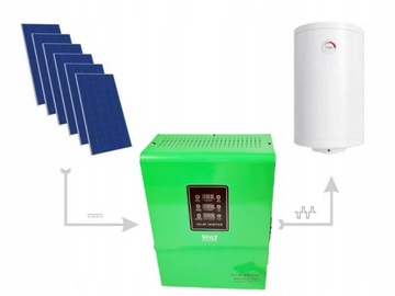 КОМПЛЕКТ 2580ВТ ДЛЯ НАГРЕВА ВОДЫ В АВТОНОМНЫХ КОТЛАХ MPPT BOOST 6X PANEL MONO