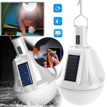LATARNIA LED Z HAKIEM I FUNKCJĄ POWERBANK, PRZENOŚNA, WODOODPORNOŚĆ IPX65