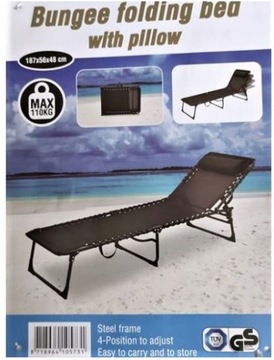 ŁÓŻKO POLOWE LEŻAK OGRODOWY SKŁADANY LEŻANKA