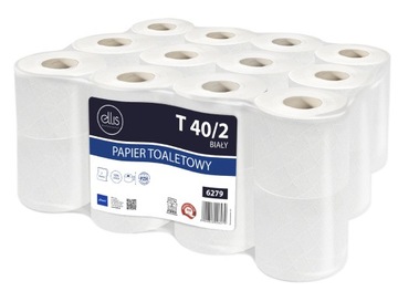 Papier toaletowy biały 2 warstwy 24 szt x 40 mb