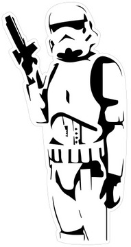 Naklejki na ścianę BEZBARWNA star wars SZTURMOWIEC