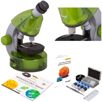 Mikroskop szkolny dla dzieci, optyczny M101 /640x + książka GRATIS!