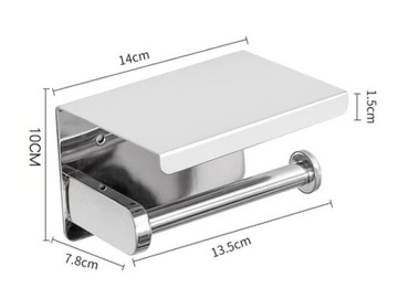 ДЕРЖАТЕЛЬ ДЛЯ ТУАЛЕТНОЙ БУМАГИ В ЦВЕТАХ МЕТАЛЛА В ПОЛОК