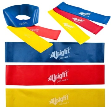 TAŚMY DO ĆWICZEŃ X-BAND GUMY OPASKI OPOROWE PILATES FITNESS 3 SZTUKI