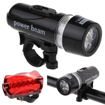 ZESTAW LAMPEK ROWEROWYCH LED PRZÓD I TYŁ DO ROWERU + USB LAMPKI ROWEROWE