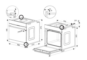AMICA STUDIO Набор встраиваемой бытовой техники «Пицца» Черное стекло для кухни 5 ЛЕТ