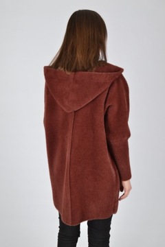 Женская пиджака с алпака -капюшоном негабаритный