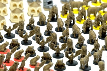 Ark Nova - набор из 217 маркеров - монеты, здания, животные, рабочие