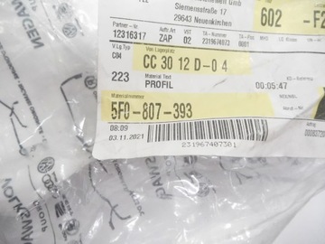 DRŽÁK VÝZTUHA NÁRAZNÍKU LEVÝ ZADNÍ SEAT LEON OE 5F0807393