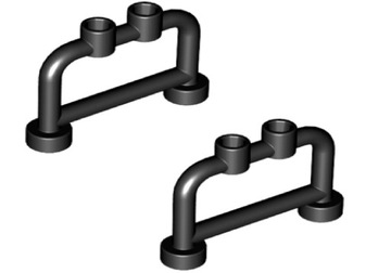 2 szt LEGO 4083 Black Bar 1 x 4 x 2 with Studs, barierka, NOWE