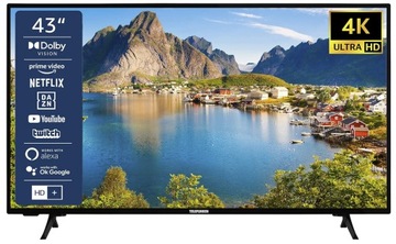 TELEFUNKEN XU43SN550S 43 Inch TV/Smart TV 4K Ultra HD HDR Tuner Dolby Atmos