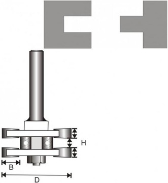 ФРЕЗА ДЛЯ Т-образных соединений DEDRA 07F211B