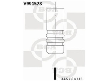 BGA V991578 VENTIL VÝFUKOVÝ