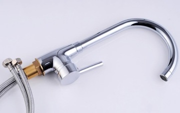 КУХОННЫЙ Смеситель для мойки, ВРАЩАЮЩАЯСЯ КОНТРЛЕНТА, ХРОМ, ВЫСОКИЙ