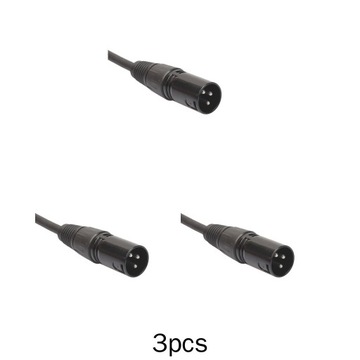 3x Przewód Mikrofonowy XLR 3-Pin XLR Męski Na