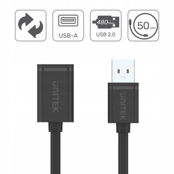 Кабель-удлинитель Unitek USB2.0 AM-AF 5M