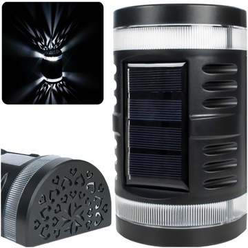 KINKIET ŚCIENNY WISZĄCY LAMPA Z PANELEM SOLARNYM