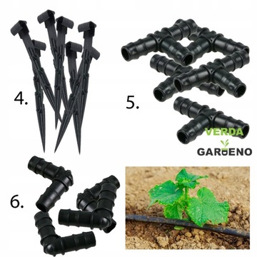 LINIA KROPLUJĄCA NAWODNIENIE Kompletny Zestaw do montażu 100m