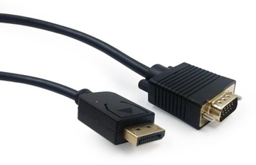 Kabel DisplayPort VGA 1.8m czarny