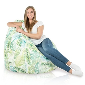 WOREK SAKO PUFA FOTEL MALOWANE LIŚCIE MONSTERA XXL