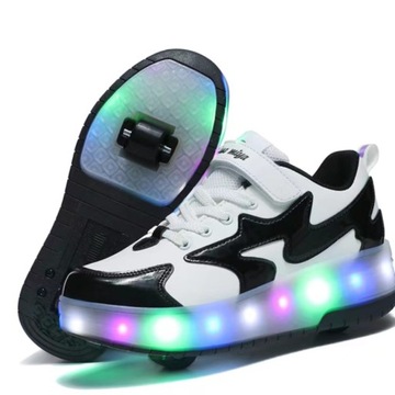 BUTOROLKI BUTY Z ROLKAMI ROLKI WROTKI LED r.28-43