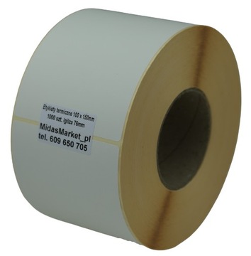 NAKLEJKI ETYKIETY TERMICZNE BIAŁE 100x150 DO ZEBRY