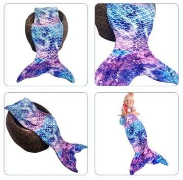 ОДЕЯЛО ХВОСТ РУСАЛКИ ТЕПЛЫЙ СПАЛЬНЫЙ МЕШОК ОДЕЯЛО РУСАЛКА 150*60 СМ