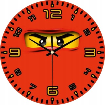 Zegar Ścienny Dla Dzieci Ninjago Czerwony Ninja