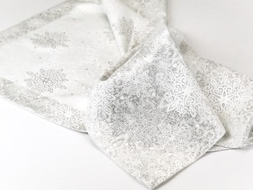 СЕРЕБРЯНАЯ дорожка для стола - ДВУХСТОРОННЯЯ, салфетка столовая 200х40